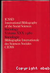 International bibliography of the Social sciences Vol. XXX 1980 vignette