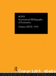 International Boblography of the Social Sciences 1978 Vol. XXVII vignette